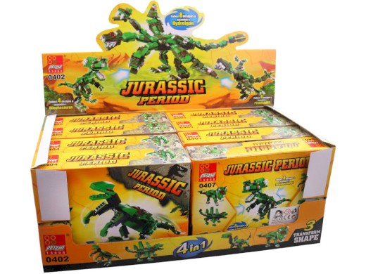Kostky dinosaurus, 8 ks v display boxu