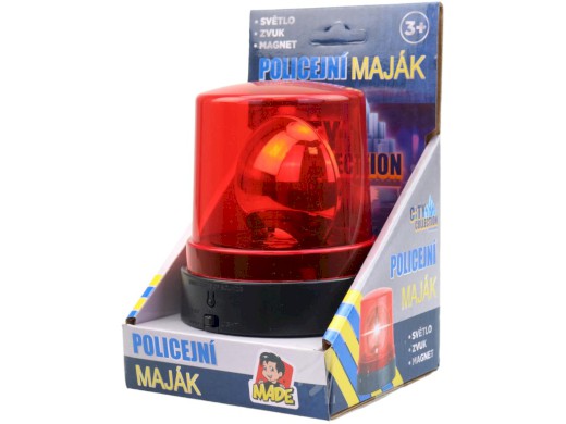 Maják modrý a červený, na baterie