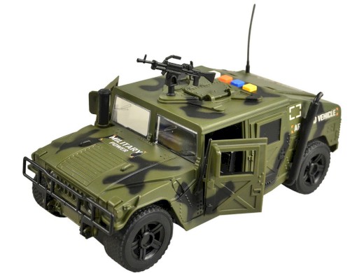 MaDe Vojenské auto se světlem a českým hlasem 24cm