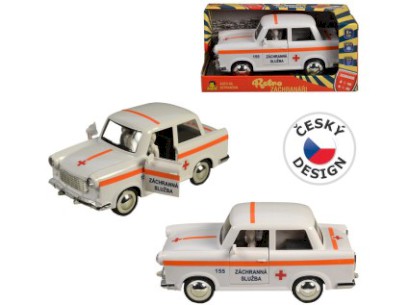 63286-98528 98528 - Auto ambulance retro na setrvačník 6 x 17 x 8 cm