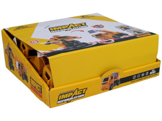 14063 - Robot - auta stavební, měnící se, na setrvačník, 11,5 x 6,5 x 8,5 cm