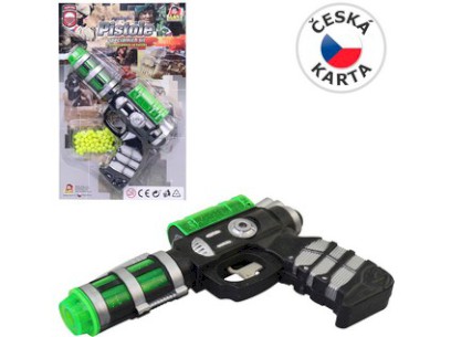 15642 - Pistole na kuličky, 18 cm, s náhradními kuličkami, 100 ks