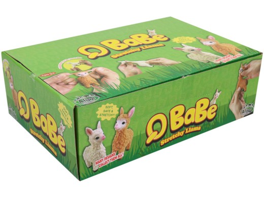 Zvířátko lama, 24 ks v display boxu, 9 cm