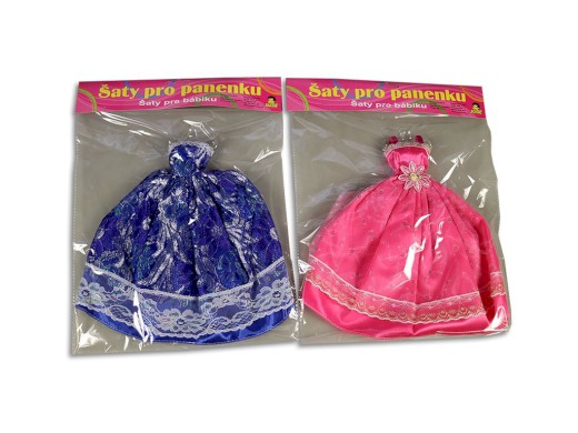 59728 - Šaty plesové pro panenku, 21 druhů - mix, 26 cm