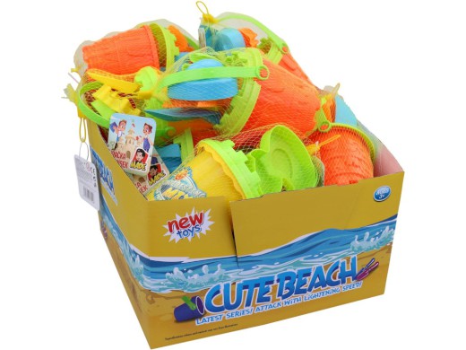 17554 - Souprava na písek, 6 ks, 13 x 11 x 20 cm, 16 ks display boxu