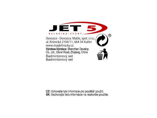 Badmington set s košíčkem