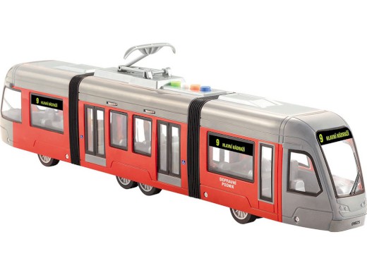 MaDe Tramvaj na setrvačník svítí a mluví česky