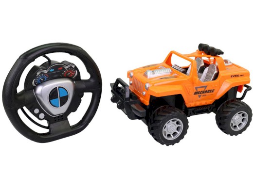 16258 - Auto terénní na dálkové ovládání, světlo, modré 21 cm