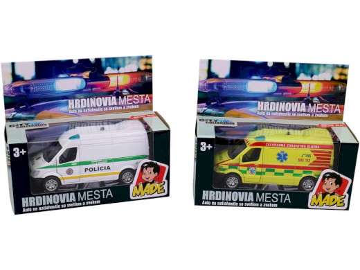 06441 - Auto záchranářské SK, 2 druhy 11 cm, pullback