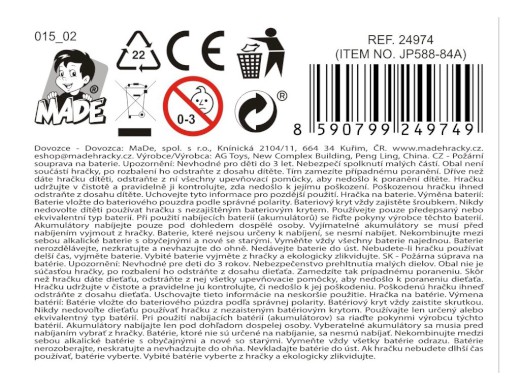 Hasičská sada, s bateriemi, 29 x 13 x 11,5cm