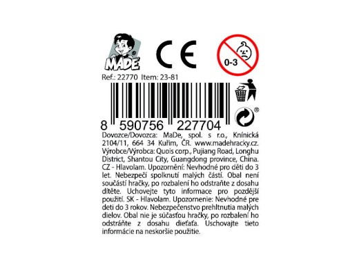 Kostka hlavolam, 12 ks v display boxu, 5,5 cm