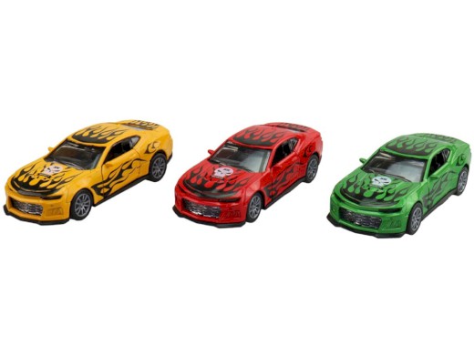 14242 - Auto závodní kovové, s otevíracími dveřmi, zpětný chod, 12 x 5 x 3,5 cm