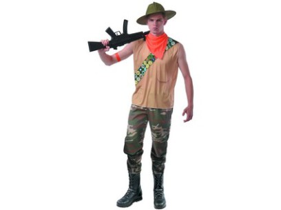 09168 - Šaty na karneval - myslivec, L (56-58)