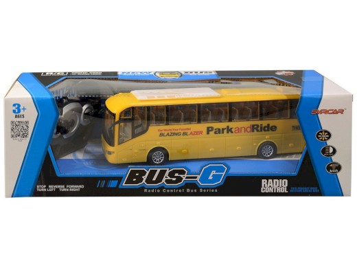 07753 - Autobus na dálkové ovládání, 4 kanál, se světlem, 27mhz, 40 x 13 x 13 cm