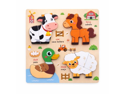 Puzzle zvířátka, 18 x 18 cm