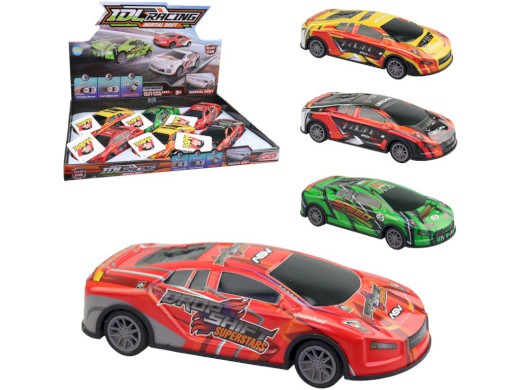 Auto sportovní, 6 ks v display boxu, 17,5 cm