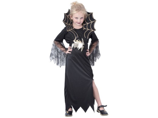 75068 - Kostým na karneval Černá vdova, 120-130cm