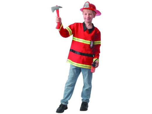 09347 - Šaty na karneval - hasič, 130 - 140  cm
