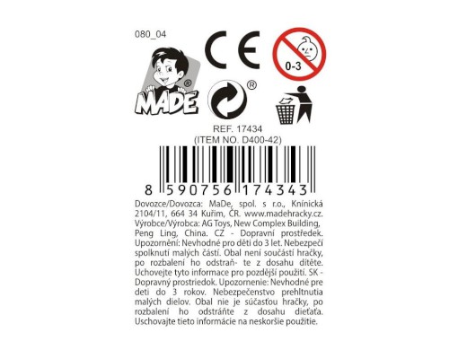 17434 - Vesmírné auto, otvírací dveře, 12 ks v display boxu, na setrvačník, 9,5 x 7,5x 9 cm