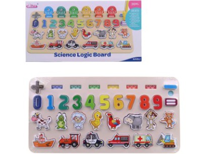 Naučné puzzle, čísla, zvířáta