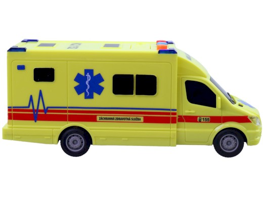 25548 - Sanitka SK na setrvačník, na baterie se světlem a zvukem, 8 x 19 x 6 cm