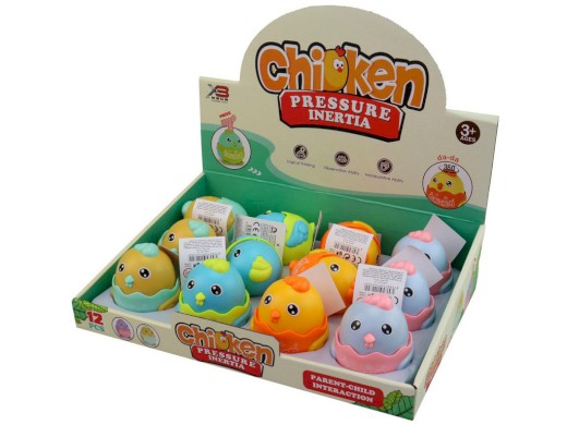 14272 - Kuřátko na stisknutí, otáčí se, 7 x 6,3 x 7,5