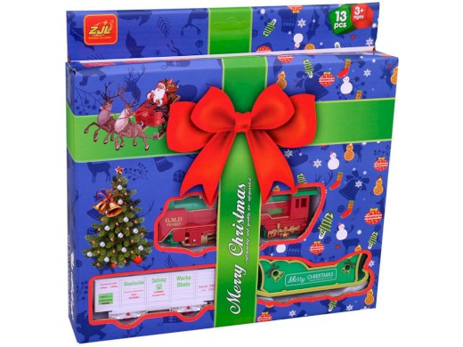 14116 - Vlaková souprava - vánoční, na baterie, se světlem a hudbou, průměr 68 cm