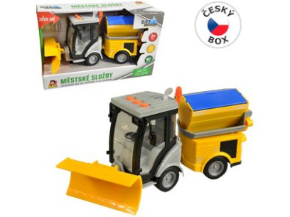 12411 - Odklízecí vůz na setrvačník, se světlem a zvukem, 25 cm