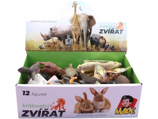 Zvířátka lesní 12 ks v display boxu, 12,5 cm