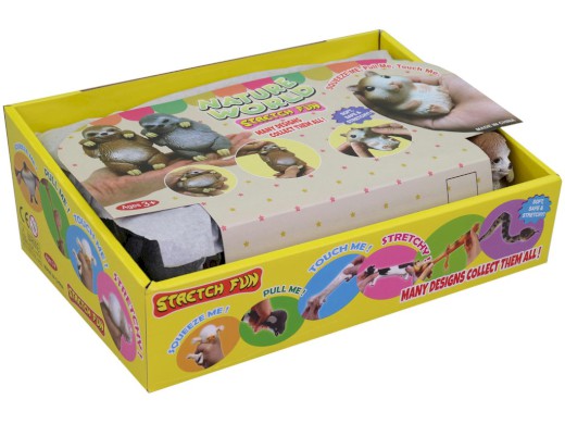 Zvířátko lenochod, 24 ks v display boxu, 9 cm