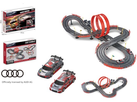 Autodráha s licení Audi, 790 cm, s USB napájecím kabelem