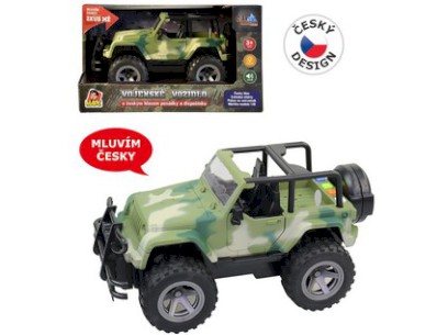 68275-03226 03226 - Jeep vojenský, na setrvačník, s reálným hlasem posádky