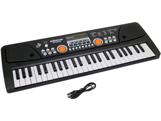 Piáno 49 kláves, mikrofón, 53 x 18 x 5,4 cm