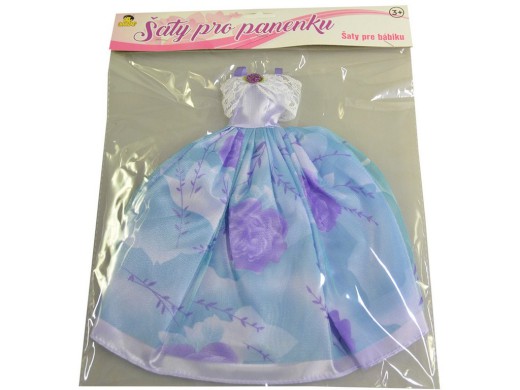 59728 - Šaty plesové pro panenku, 21 druhů - mix, 26 cm