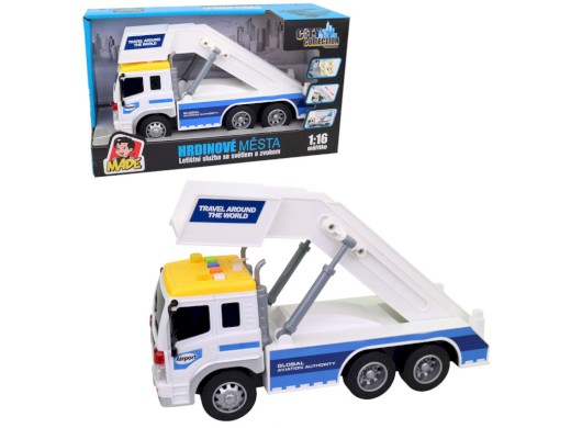 Auto letištní služby, vysunovací a polohovací schody, na baterie, světlo a zvuk, 26 cm