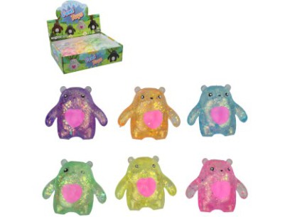 Medvídek v sáčku s srdíčkem, 8cm, 12 ks v boxu