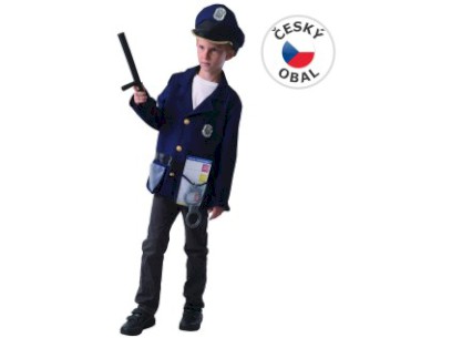 09350 - Šaty na karneval - policista, 130 - 140 cm