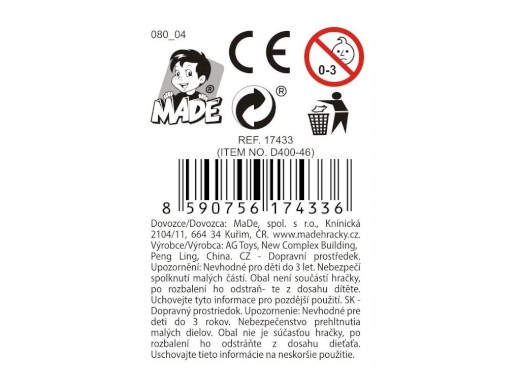 17433 - Auto tančící, 8 ks v display boxu, na setrvačník, 12,8 x 6,8 x 6,5 cm