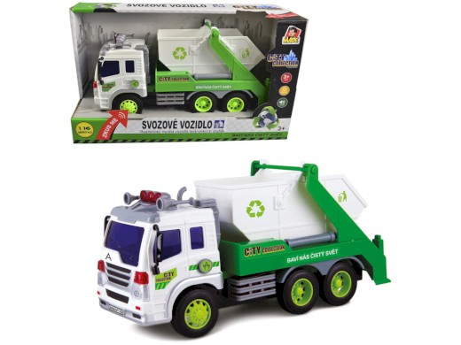 12574 - MaDe Auto popelářské na setrvačník s kontejnerem