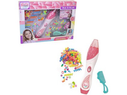 16094 - Souprava k zaplétání korálků do vlasů, 38,6 x 28,5 x 5,2 cm