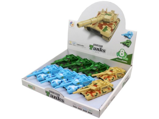 14693 - Tank na setrvačník, se světlem a zvukem, na baterie 16 x 6 x 6,5 cm