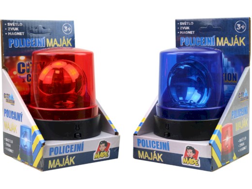 Maják modrý a červený, na baterie
