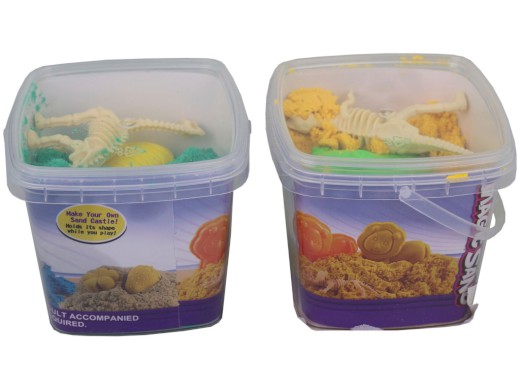 Písek magický s příslušenstvím, 6 dóz v display boxu, 8 cm