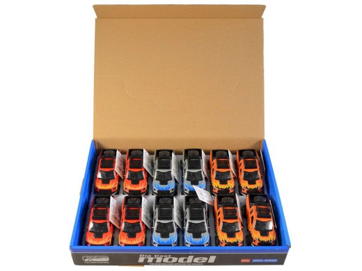 07379 - Auto kovové na zpětný chod, 12 ks v boxu, 12 cm