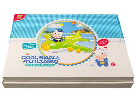 93083 - Letadlo na setrvačník, se zvukem a světlem,11 cm, 6 ks v boxu