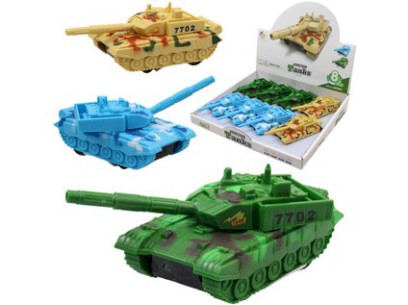 14693 - Tank na setrvačník, se světlem a zvukem, na baterie 16 x 6 x 6,5 cm