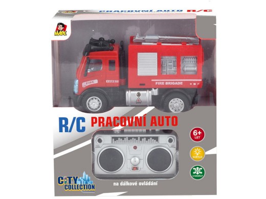 08450 - Auto hasičské na dálkové ovládání, 12 x 7 x 6 cm