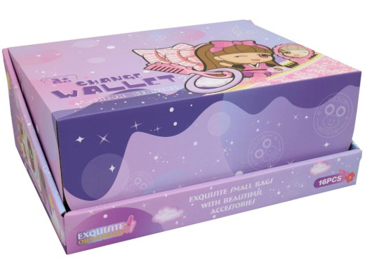 Kabelka kosmetická, 16 ks v display boxu, 15 x 12 cm