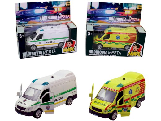 06441 - Auto záchranářské SK, 2 druhy 11 cm, pullback