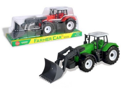 07774 - Traktor s nástrojem, na setrvačník, 10x29x9cm